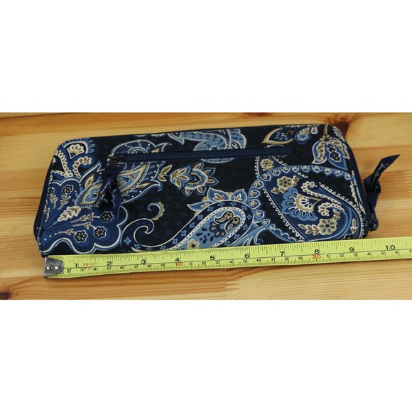 Vera Bradley Credit Card Wallet Purse Black Blue - Picture 5 of 5